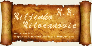 Miljenko Miloradović vizit kartica